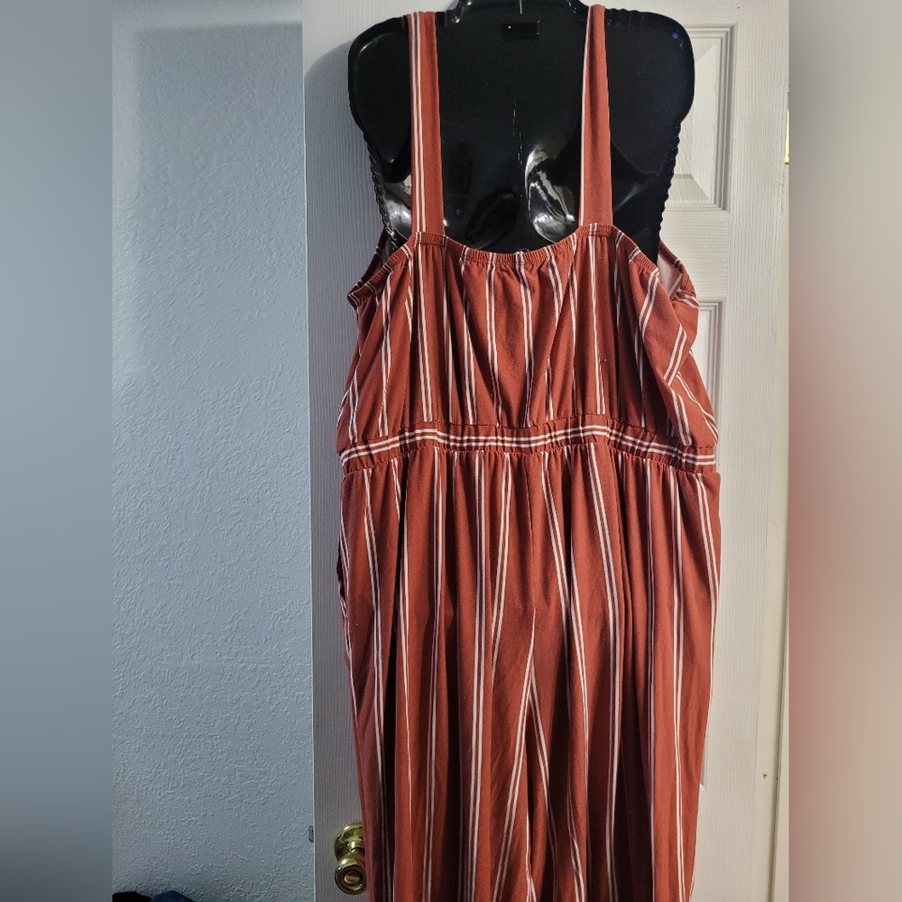Striped Rust Jumpsuit 3x Derek Heart - Picture 4 of 7